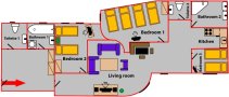 Self-serviced apartment Wenceslas Square Floor plan