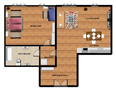 Apartment in Smíchov for 5 people Floor plan
