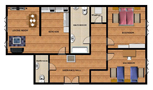 Accommodation for family Smíchov Floor plan
