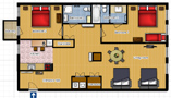 Your Apartments - Riverview Apartment 7G Floor plan